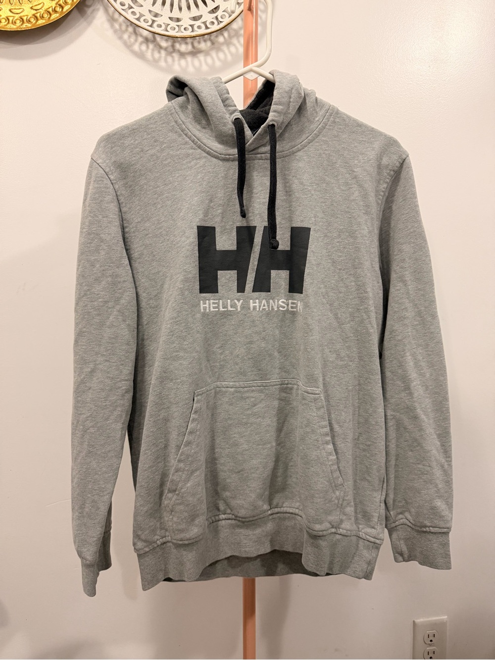 Helly Hansen Light Gray Hoodie with Black HH Logo